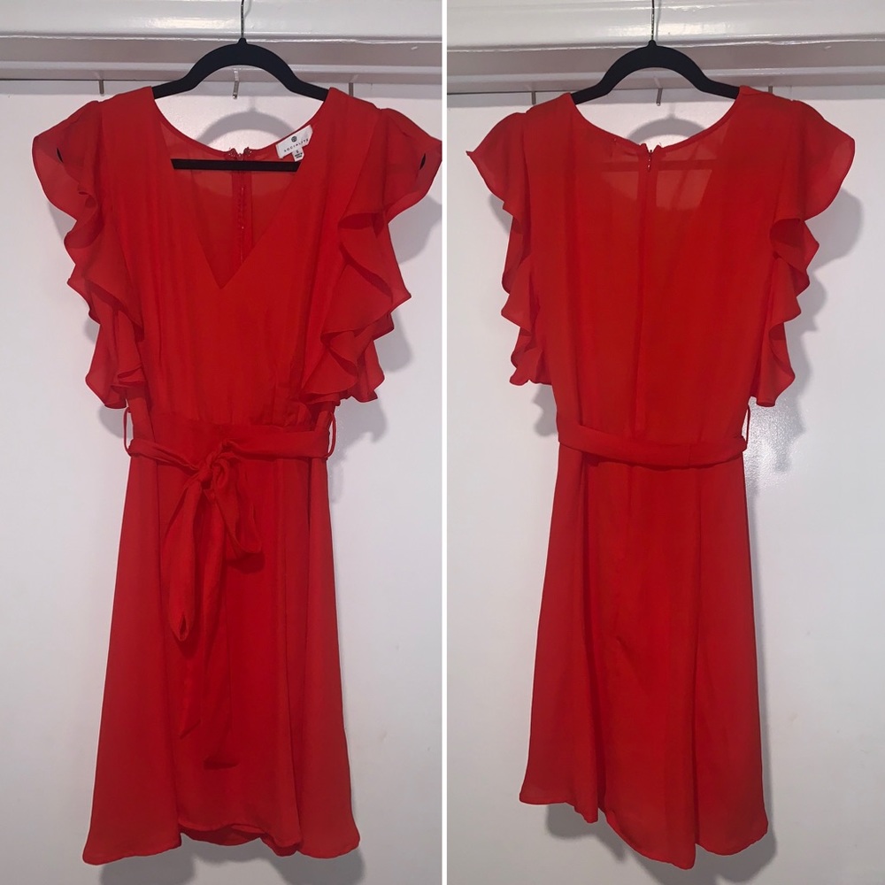 Socialite Red Dress with Tie